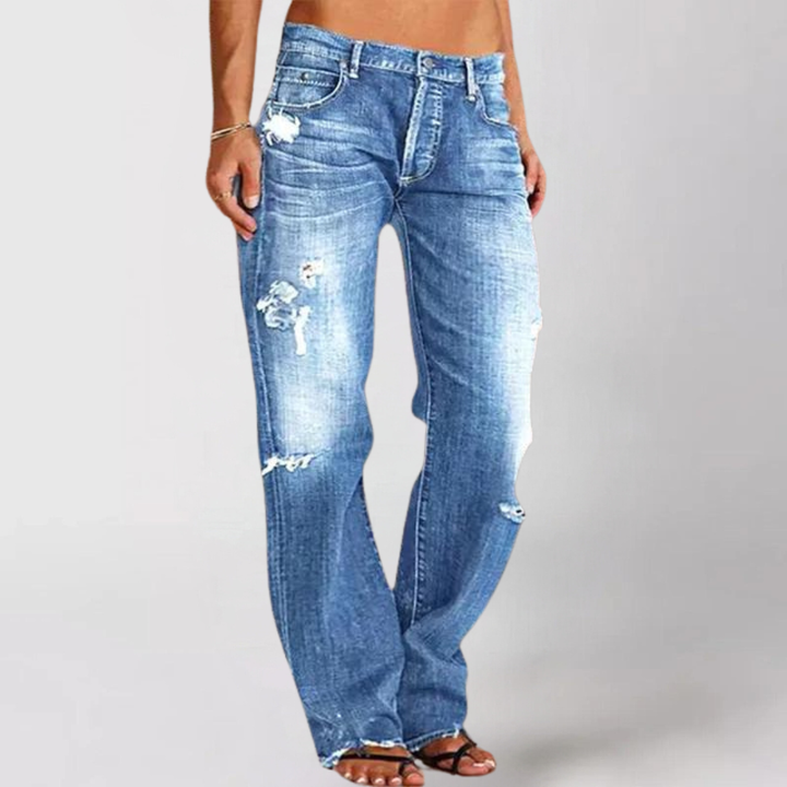 Jutta | Locker geschnittene Jeans mit weitem Bein