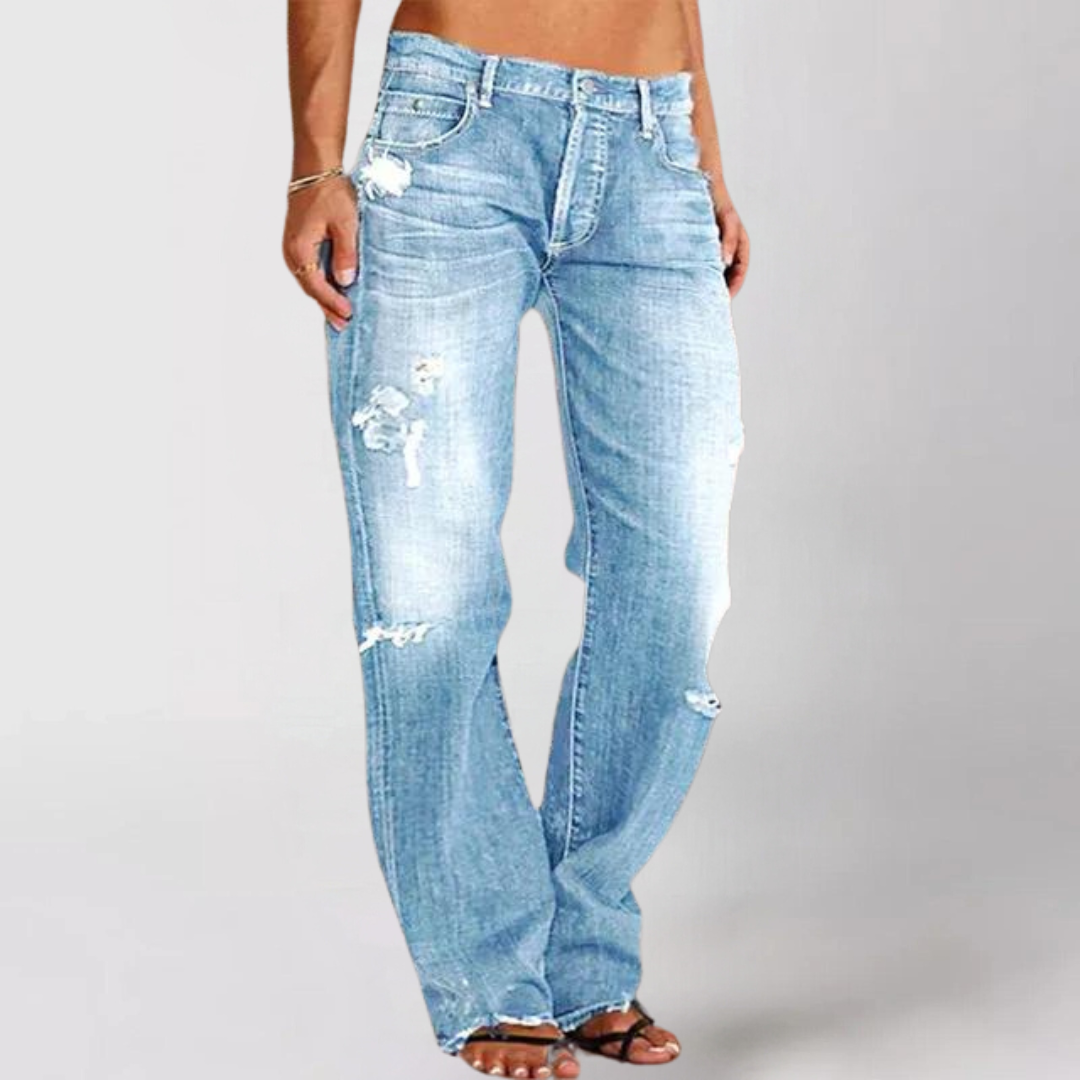 Jutta | Locker geschnittene Jeans mit weitem Bein