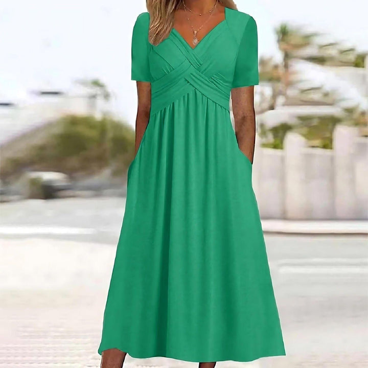 JAMAICA™ | ELEGANTES MIDI-KLEID MIT BÄUCHDECKE