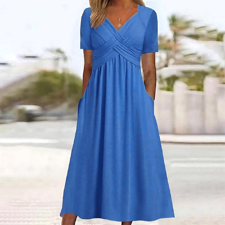 JAMAICA™ | ELEGANTES MIDI-KLEID MIT BÄUCHDECKE