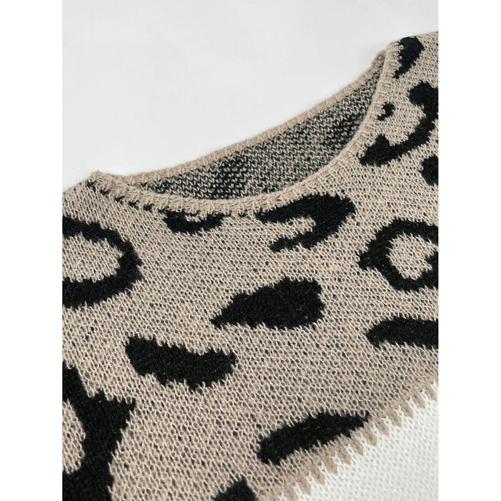 LUNA™ | FARBBLOCK LEOPARDEN-PULLOVER